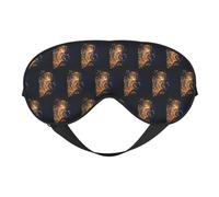 Nota musical dorada con estampado de estrellas brillantes caídas, suave, de doble uso, bloquea la luz, eficiencia y opacidad, antifaz para dormir