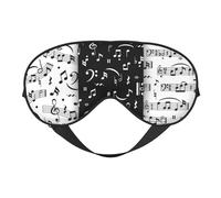 Nota Musical En Blanco Y Negro, Cubreojos completos Antifaz bloqueador de luz Antifaz para dormir Antifaz suave con los ojos vendados Noche