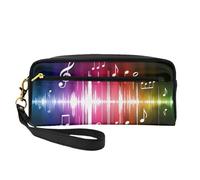 Nota Musical Impresa., Bolsa de Maquillaje Bolsa de cosméticos Bolsa de Aseo de Viaje portátil Estuche de Cuero para Mujeres y niñas
