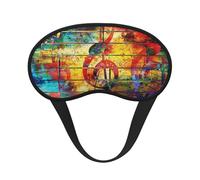 Nota musical impresa en madera colorida, Cubiertas oculares completas, antifaces para dormir que bloquean la luz, orejeras opacas para dormir