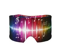 Nota musical impresa,Máscara para ojos con bloqueo de luz y protección ocular completa para dormir, orejeras y ojos.