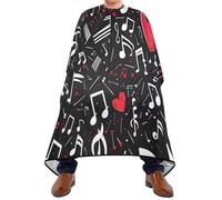 Nota Musical Mujer Hombre Capas De Corte Peluquería Ligero Capa De Peluquería Con Cierre A Gancho Capas Cortar Pelo Para Hogar Cortes Y Colores Salón 168X140Cm