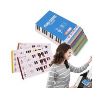 Nota musical para piano | Tarjetas flash de tabla de acordes de piano | Tarjetas de lectura de notas para principiantes | Divertido aprendizaje de piano | Divertidas tarjetas de notas musicales para