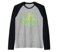 Nota Musical trébol trébol Musical Profesor día de San Patricio Camiseta Manga Raglan