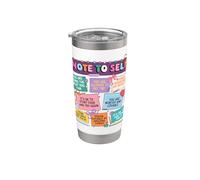 Nota para las afirmaciones autopositivas Autocuidado Vaso térmico de acero inoxidable de doble pared