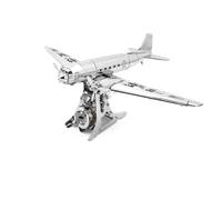 Notable Douglas, Modelo Douglas DC-3, Kit de construcción mecánico de Modelo de avión de Metal 3D, Mecanismo de Movimiento de Cuerda único, construcción de Bricolaje de Acero Inoxidable con Caja