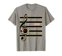 NOTACIÓN MUSICAL DESCANSO ENTERO CAFÉ PAUSA MÚSICA Camiseta
