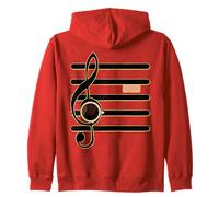 NOTACIÓN MUSICAL DESCANSO ENTERO CAFÉ PAUSA MÚSICA Sudadera con Capucha