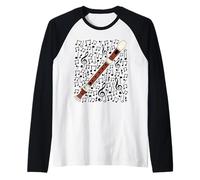 Notación Musical para Flauta Dulce, Profesor de música Camiseta Manga Raglan