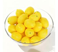 Notakia 25 limones artificiales, frutas artificiales, limonadas realistas, simulación, fiesta, cocina, mesa, decoración de verano, relleno de jarrón, accesorios fotográficos (25 limones amarillos)