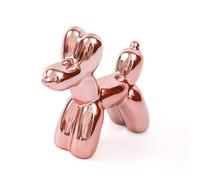 Notakia Estatua de Perro con Globo de cerámica, para decoración de Escritorio, Hecha a Mano, Moderna, pequeña Estatua de Animales de cerámica, decoración del hogar