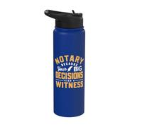 Notario porque sus grandes decisiones necesitan un notario testigo Stainless Steel Insulated Water Bottle