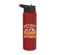 Notario porque sus grandes decisiones necesitan un notario testigo Stainless Steel Insulated Water Bottle