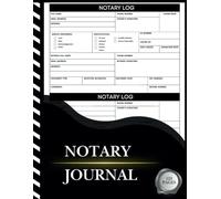 Notary Journal: All State Modern Official Public Notary Log Book for Notarial Acts with mileage and fees , 2 Entry per page