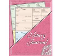 Notary Journal Log Book: Colorful Notary Public Record Book for Recording Notarial Acts, Signer & Witness Information, and Identification Details | 80 ... 8.5x11 Inches, 2 Colored Entries Per Page