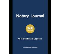 Notary Public Journal Record Book: Official Notarial Acts Log with Thumbprint, Signature and Fee Sections for Public Notaries 200 Entries