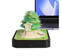 Notas Adhesivas 3D De Escritorio Con Diseño Artístico De Árbol Y Casa