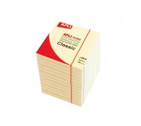 Notas adhesivas apli - pack de 12 uds - bloc 100 hojas - amarillo - 75 x 75mm