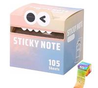 Notas adhesivas con bonitos motivos de monstruos, pegatinas adhesivas con motivos de animales nacarados, diseño pop-up transparente con degradado vibrante, papel de secado rápido que no mancha (E)