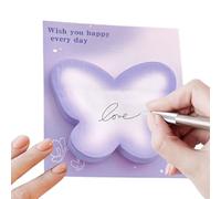 Notas adhesivas con degradado de color, planificador, papel de carta autoadhesivo en forma especial para niños, material de papel de 7,7 x 8,6 cm, recuerdos, pensamientos, ideas, noticias, hogar