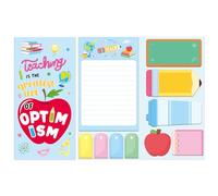 Notas adhesivas con forma de profesor, divertido juego de blocs de notas con temática de enseñanza, listas de tareas y blocs de notas de escritura para la organización del aula, regalo de