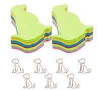 Notas Adhesivas De 14 Piezas De Estilo Perro Y Clips De Papel Para Perros De 7 Piezas, Libro De Mensajes Autoadhesivos, Papelería Linda Y Creativa, Suministros De Estudio Y Oficina.