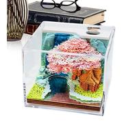 Notas adhesivas de arte, notas adhesivas en forma de escultura sobre papel, Bloc de notas de diseño Notas adhesivas | Bloc de notas de papel sostenible, artesanía para la familia, amigos