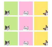 Notas adhesivas de colores, 450 hojas de 76 x 76 mm, blocs de notas pequeños, recordatorios de bolsillo en cuaderno, planificador, libro, codificado por colores