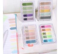 Notas Adhesivas para Estudiantes Oficina Escuela 100 Pcs(styleTwo) | Material PVC impermeable, al desgaste, reutilizable, 8 colores vibrantes, larga duración
