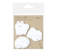 Notas adhesivas para perros blancos de Midori
