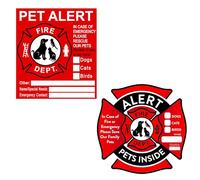 Notas adhesivas para rescate de mascotas, 2 unidades, 12 x 12 cm, en caso de emergencia, rescata a mis mascotas, pegatinas para ventanas rescata a nuestras mascotas, pegatinas resistentes a los rayos