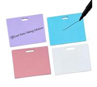 Notas adhesivas reutilizables - Cuaderno de silicona borrable, 4 piezas de bolsillo estilo de identificación para escribir, editar y reescribir para médicos, profesores, cuidadores