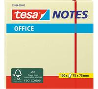 Notas adhesivas tesa, 75 mm x 75 mm | Notas adhesivas en amarillo claro - para oficina y hogar - gran adherencia y fáciles de despegar
