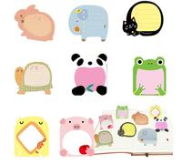 Notas Autoadhesivas, 8 Blocs Mini Notas Adhesivas con Forma de Animal Bonita 8 Estilos Sticky Notes, Planificadores, Escuela, Regalos Cumpleaños Niños(160 Hojas)