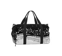 Notas de Las Teclas del Piano,Bolso Deportivo Bandolera de Mano, Bolsa de Deporte, Bolsa de Viaje de Gran Capacidad para Mujeres y Hombres.