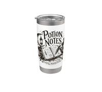 Notas de Poción Bajo Luz de Luna Fantasía Vaso térmico de acero inoxidable de doble pared