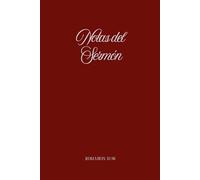 Notas del Sermón:Cuaderno de notas para la iglesia|Versión Rojo: Cuaderno elegante y minimalista para escribir sermones, pasajes biblicos,aplicaciones