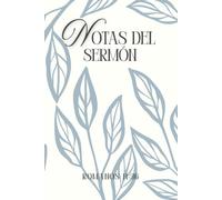 NOTAS DEL SERMÓN / DISEÑO HOJAS AZULES: AGENDA DE NOTAS PARA EL SERMÓN