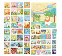 Notas divertidas para niños - 60 x motivación Lunch Box Notes Lindas Tarjetas | Dibujos animados Divertidos Tarjetas de almuerzo impermeables para interacción entre padres e hijos para hija, sobrino