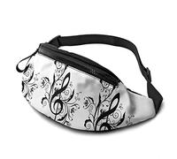 Notas Musicales abstractas y riñonera Informal Floral, riñonera Ajustable Ligera, riñonera Deportiva para Deportes, Correr, Senderismo, Ciclismo, Caminar