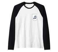 Notas musicales Arte musical Melodía Música Escudo Partituras Camiseta Manga Raglan