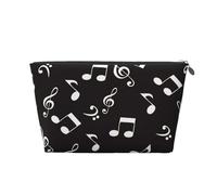 Notas Musicales Blancas, Bolsa de artículos de tocador Bolsa de Maquillaje Bolsa de cosméticos Bolsa de artículos de tocador de Viaje portátil