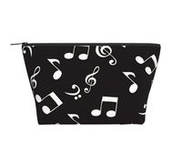 Notas Musicales Blancas, Bolsa de artículos de tocador Bolsa de Maquillaje Bolsa de cosméticos Bolsa de artículos de tocador de Viaje portátil