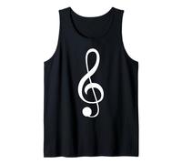 Notas Musicales Clave de Sol diseño Moderno Camiseta sin Mangas