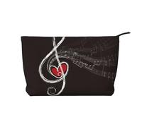 Notas Musicales de Amor,Neceser de Pana, Neceser de Maquillaje portátil, Neceser de Viaje