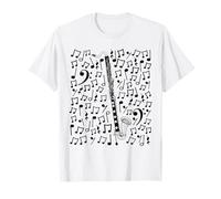 Notas Musicales de Clarinete bajo, músico Camiseta