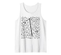 Notas Musicales de Clarinete bajo, músico Camiseta sin Mangas
