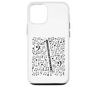 Notas Musicales de Clarinete bajo, músico Carcasa para iPhone 12/12 Pro