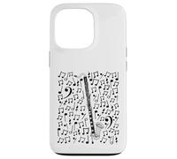 Notas Musicales de Clarinete bajo, músico Carcasa para iPhone 13 Pro