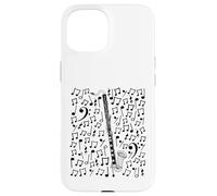 Notas Musicales de Clarinete bajo, músico Carcasa para iPhone 15